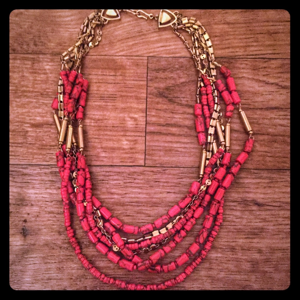 Multi strand Coral Necklace